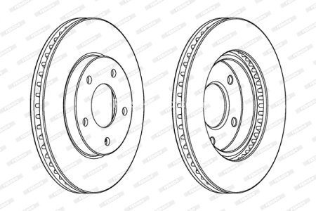 Set discuri frână FERODO (2 buc.) față, se potrivește: DODGE CALIBER; MITSUBISHI ECLIPSE IV, GALANT IX, LANCER VII, LANCER VIII, SPACE, SPACE RUNNER 1.3-2.4 10.98- 3