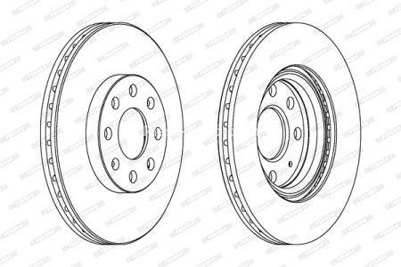 Set discuri frână FERODO (2 buc.) față, se potrivește: FIAT DOBLO, DOBLO/MINIVAN, GRANDE PUNTO, PUNTO, PUNTO EVO, PUNTO EVO/HATCHBACK, PUNTO/HATCHBACK, STILO 0.9-1.9D 10.01- 3