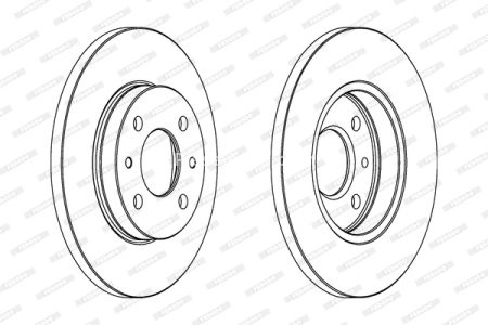 Set discuri frână FERODO (2 buc.) față, se potrivește: FIAT 1500, DUNA, ELBA, FIORINO, FIORINO/MINIVAN, PALIO, PANDA, PANDA/HATCHBACK, PENNY/KOMBI, PREMIO, SIENA 0.8-1.9D 06.64-12.09 3