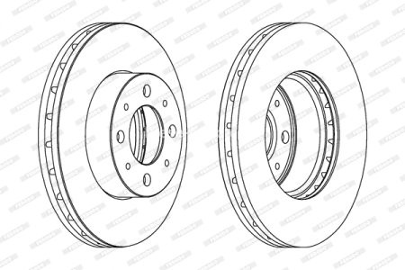 Set discuri frână FERODO (2 buc.) față, se potrivește: FIAT 500, 500 C, DOBLO, DOBLO/MINIVAN, PANDA, PANDA/HATCHBACK, STILO; FORD KA; LANCIA YPSILON 1.2-1.9D 10.01- 3