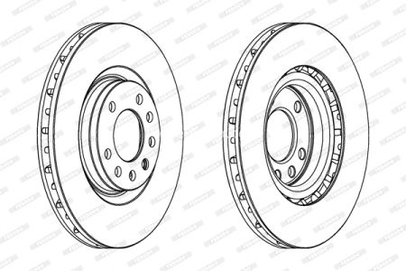 Set discuri frână FERODO (2 buc.) față, se potrivește: FIAT CROMA 1.9D/2.4D 06.05-12.11 3