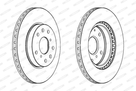 Set discuri frână FERODO (2 buc.) față, se potrivește: FIAT SEDICI; SUZUKI SX4, VITARA 1.4-2.0D 06.06-