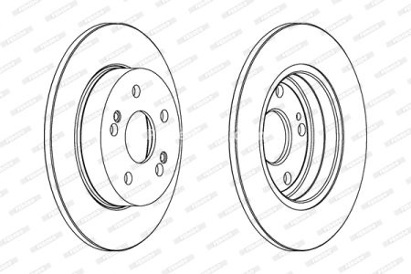 Set discuri frână FERODO (2 buc.) spate, se potrivește: FIAT PALIO; KIA PREGIO; RENAULT SAFRANE I 1.6-3.0 12.92-