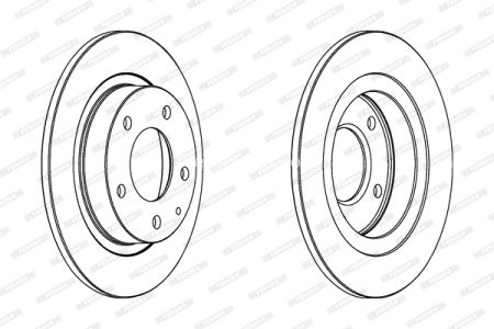 Set discuri frână FERODO (2 buc.) spate, se potrivește: FIAT SIENA; FORD USA PROBE II; MAZDA 626 IV, 626 V, MX-6, PREMACY, XEDOS 6 1.3D-2.5 08.91-12.09 3