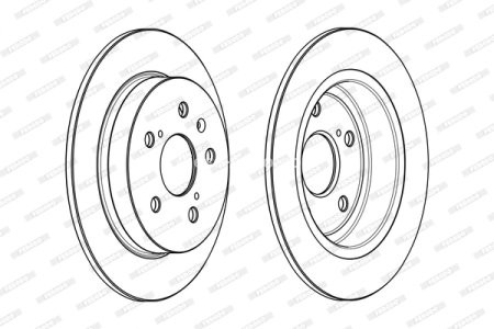 Set discuri frână FERODO (2 buc.) spate, se potrivește: FIAT SEDICI; SUZUKI SWIFT III, SX4 1.5-2.0D 02.05-