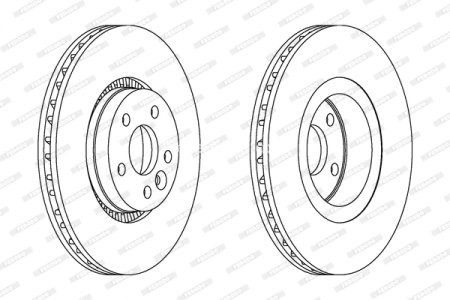Disc frână FERODO, față, se potrivește: VOLVO S60 II, S80 II, V60 I, V70 II, V70 III, V70 III/KOMBI, XC70 II; FORD GALAXY II, S-MAX; LAND ROVER FREELANDER 2 1.5-4.4 04.05-12.18 3