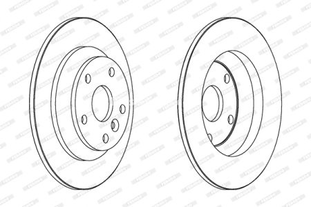 Set discuri frână FERODO (2 buc.) spate, se potrivește: FORD FOCUS II, GALAXY II, GALAXY III, GALAXY MK II, KUGA I, MONDEO IV, S-MAX; LAND ROVER RANGE ROVER EVOQUE 1.5-2.5 05.06- 3