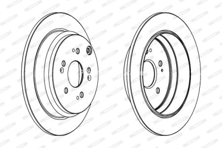 Set discuri frână FERODO (2 buc.) spate, se potrivește: HONDA CR-V II, CR-V III, CR-V IV 1.6D-2.4 02.05-