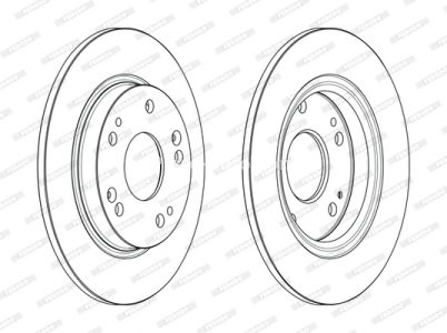 Set discuri frână FERODO (2 buc.) spate, se potrivește: HONDA CR-Z 1.5H 09.10- 3