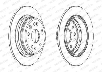Set discuri frână FERODO (2 buc.) spate, se potrivește: HONDA CROSSROAD, CR-V II 1.8-2.4 09.01-08.10