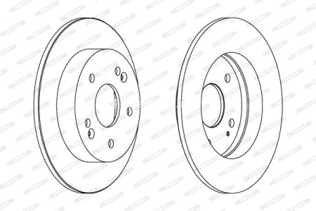 Set discuri frână FERODO (2 buc.) spate, se potrivește: HONDA PRELUDE V 2.2 10.96-12.01 3