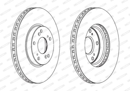 Set discuri frână FERODO (2 buc.) față, se potrivește: HONDA ACCORD VIII 2.0/2.2D/2.4 06.08-