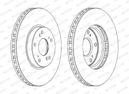 Set discuri frână FERODO (2 buc.) față, se potrivește: HONDA ACCORD VIII 2.0/2.2D/2.4 06.08- 3