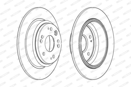 Set discuri frână FERODO (2 buc.) spate, se potrivește: HONDA ACCORD VII, ODYSSEY 2.0-2.4 07.02-05.08