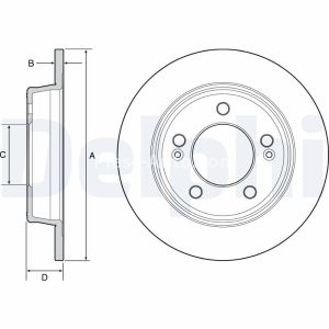 Set discuri frână DELPHI (2 buc.) spate, pentru: HYUNDAI CRETA, ELANTRA V, ELANTRA VI, GRANDEUR, I30, KONA, KONA/SUV, SONATA V, SONATA VI, VELOSTER; KIA CEE'D 1.0-3.3 01.05- 3