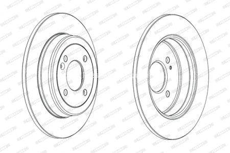 Set discuri frână FERODO (2 buc.) spate, se potrivește: HYUNDAI ACCENT IV, ACCENT V, BAYON, ELANTRA IV, I20 ACTIVE, I20 I, I20 II, I20 III, SOLARIS; KIA RIO III, RIO IV 1.0-1.6D 06.06- 1