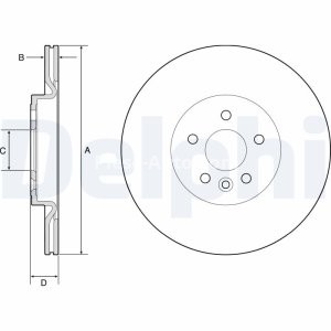 Set discuri frână DELPHI (2 buc.) spate, pentru: JAGUAR F-PACE, I-PACE; LAND ROVER DISCOVERY SPORT, RANGE ROVER VELAR 1.5H-Electric 09.14-