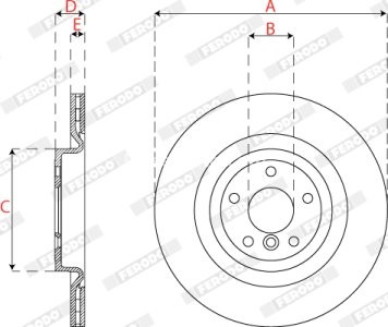 Set discuri frână FERODO (2 buc.) spate, se potrivește: JAGUAR F-PACE, I-PACE, XE, XF II, XF SPORTBRAKE; LAND ROVER DISCOVERY SPORT, RANGE ROVER VELAR 1.5H-Electric 09.14-