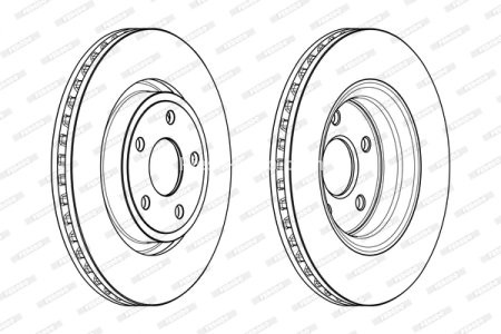 Disc frână FERODO, față, se potrivește: JEEP GRAND CHEROKEE, GRAND CHEROKEE IV 3.0D-6.4 11.10- 3