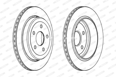 Set discuri frână FERODO (2 buc.) spate, se potrivește: JEEP GRAND CHEROKEE, GRAND CHEROKEE IV 3.0D-6.4 11.10-