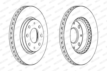 Set discuri frână FERODO (2 buc.) față, se potrivește: KIA CERATO I 1.5D-2.0D 03.04-12.09 3