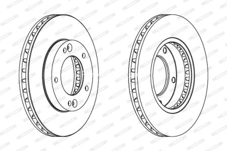 Set discuri frână FERODO (2 buc.) față, se potrivește: KIA SORENTO I 2.4-3.5 08.02-12.11