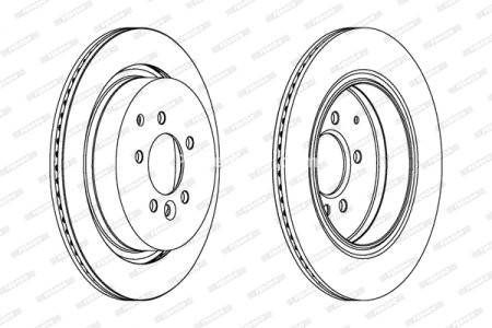 Set discuri frână FERODO (2 buc.) spate, se potrivește: KIA CARENS II, CARENS III 1.6-2.0LPG 11.05- 3