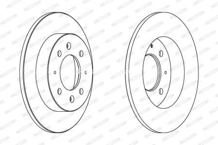 Set discuri frână FERODO (2 buc.) spate, se potrivește: KIA CERATO I 1.5D-2.0D 03.04-12.09 3