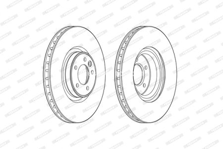 Disc frână FERODO, față, se potrivește: LAND ROVER DISCOVERY V, RANGE ROVER IV, RANGE ROVER SPORT I, RANGE ROVER SPORT II 2.0H-5.0 04.09- 3