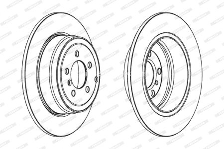 Disc frână FERODO, spate, se potrivește: LAND ROVER DISCOVERY I, DISCOVERY II, RANGE ROVER II, RANGE ROVER III 2.5D-4.6 10.89-08.12