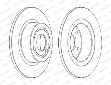 Disc frână FERODO, spate, se potrivește: LAND ROVER DISCOVERY II, RANGE ROVER II, RANGE ROVER III 2.5D-4.6 07.94-08.12