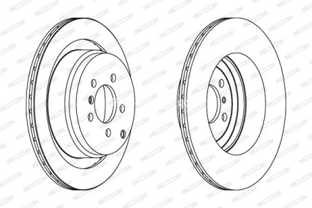 Disc frână FERODO, spate, se potrivește: LAND ROVER RANGE ROVER III 3.0D-4.4 03.02-08.12 3