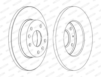 Set discuri frână FERODO (2 buc.) față, se potrivește: LAND ROVER FREELANDER I 1.8/2.0D 02.98-10.06