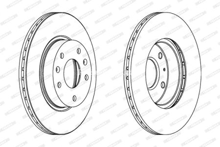 Set discuri frână FERODO (2 buc.) față, se potrivește: LAND ROVER FREELANDER I 1.8/2.0D/2.5 02.98-10.06 3