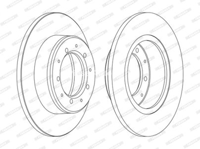 Set discuri frână FERODO (2 buc.) spate, se potrivește: LAND ROVER 110/127, 90 I, DEFENDER, DISCOVERY I, RANGE ROVER I 2.2D-4.3 07.70-02.16