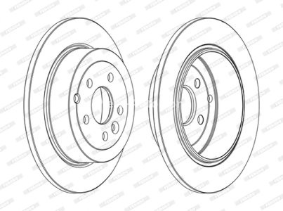 Set discuri frână FERODO (2 buc.) spate, se potrivește: LAND ROVER FREELANDER 2 2.2D 10.06-10.14 3