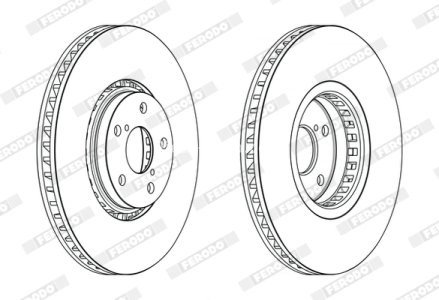 Disc frână FERODO, față, dreapta, se potrivește: LEXUS GS 3.5 09.06-11.11