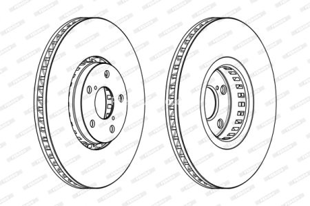 Disc frână FERODO, față, dreapta, se potrivește: LEXUS GS, IS III, RC 2.0-4.6 04.05- 3