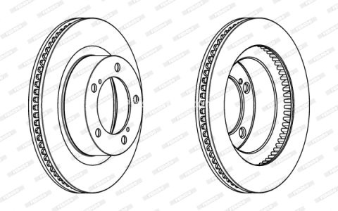 Disc frână FERODO, față, se potrivește: LEXUS LX; TOYOTA LAND CRUISER 200 4.5D-5.7 08.07-