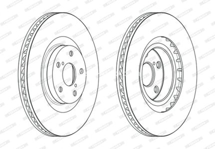 Disc frână FERODO, față, Stanga se potrivește: LEXUS GS 3.5 08.05-11.11