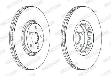 Disc frână FERODO, față, Stanga se potrivește: LEXUS GS 3.5 09.06-11.11
