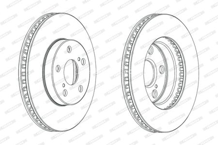 Set discuri frână FERODO (2 buc.) față, se potrivește: LEXUS CT; TOYOTA PRIUS 1.8H 06.08- 3