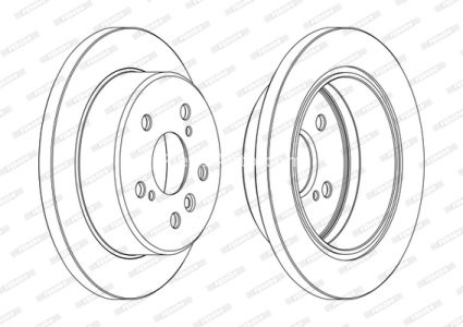Set discuri frână FERODO (2 buc.) spate, se potrivește: LEXUS ES, RX; TOYOTA AVALON, CAMRY, HARRIER, HIGHLANDER / KLUGER, SOLARA 2.0-3.5 06.91-09.12 1