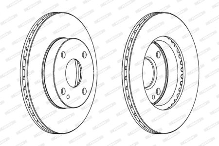 Set discuri frână FERODO (2 buc.) față, se potrivește: MAZDA 121 II, 323 C IV, 323 C V, 323 F IV, 323 P V, 323 S IV, 323 S V, MX-5 I 1.1-1.8 06.89-09.98 3