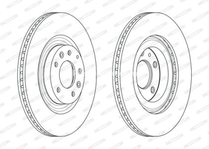 Set discuri frână FERODO (2 buc.) față, se potrivește: MAZDA RX-8 1.3 08.03-06.12 3