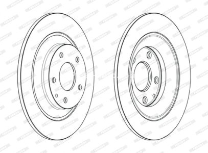 Set discuri frână FERODO (2 buc.) spate, se potrivește: MAZDA CX-30, CX-5, MX-30 1.8D-Electric 11.11-