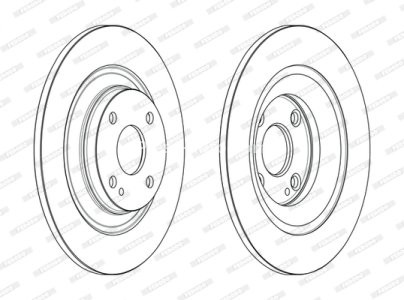 Set discuri frână FERODO (2 buc.) spate, se potrivește: MAZDA MX-5 II 1.6/1.8 05.98-10.05 3