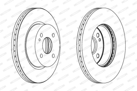 Set discuri frână FERODO (2 buc.) față, se potrivește: MAZDA 2, MX-5 IV 1.3-1.6D 07.07-