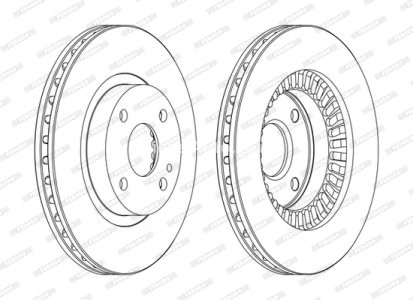 Set discuri frână FERODO (2 buc.) față, se potrivește: MAZDA 323 F VI, 323 S VI 1.6-2.0D 09.98-05.04 3