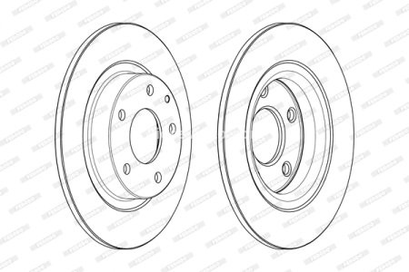 Set discuri frână FERODO (2 buc.) spate, se potrivește: MAZDA 6, 6/KOMBI 2.0/2.2D/2.5 08.12- 3